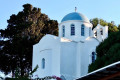 Blue-domed church in Apollonia, Sifnos