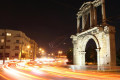 Hadrian's Arch is the bustling city