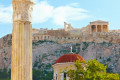 View of the Acropolis from the neighborhood of Plaka