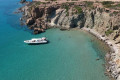 Aerial view of the Kalogries beach in Milos