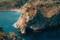 Aerial view of the fortress of Kastro, Skiathos