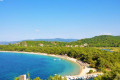 Panoramic view of Koukounaries beach in Skiathos