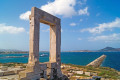 The iconic Portara on the shore of Naxos