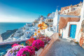 The village of Oia on the edge of Santorini