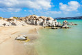 The rugged beach of Kolimbithres in Paros