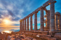 Sunset on the Temple of Poseidon