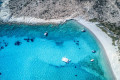 Azure waters in the coast of Polyaigos