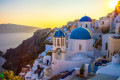 Beautiful view of whitewashed houses in Oia