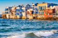 The iconic Little Venice in Chora, Mykonos