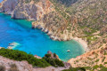 Aerial view of a beach in Polyaigos