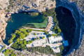 Bird's eye view of Lake Vouliagmeni