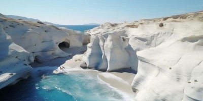 The Sarakiniko beach in Milos