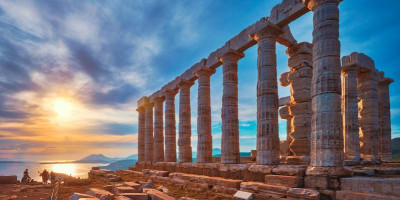 Sunset on the Temple of Poseidon